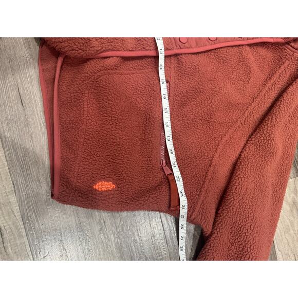 FP Movement Free People Hit the Slopes Fleece Jacket Rust Red Size XS - Picture 7 of 8